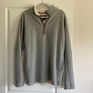 True Grit Oversized Grey Quarter Zip Sweatshirt